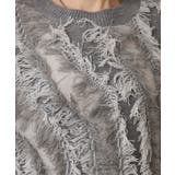 モヘアタッチ フリンジジャガード ニット プルオーバー | atONE | 詳細画像23