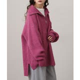 ビッグカラー風 ハーフZIP プルオーバーもっちり ニット トップス | atONE | 詳細画像12