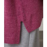 ビッグカラー風 ハーフZIP プルオーバーもっちり ニット トップス | atONE | 詳細画像24