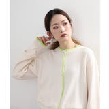 レイヤード風配色ニットカーディガン | atONE | 詳細画像23