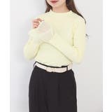 シアーカフスフレアスリーブハイネックニットプルオーバー | atONE | 詳細画像7