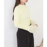 シアーカフスフレアスリーブハイネックニットプルオーバー | atONE | 詳細画像9