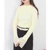 シアーカフスフレアスリーブハイネックニットプルオーバー | atONE | 詳細画像12