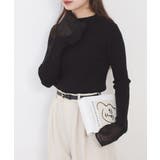 シアーカフスフレアスリーブハイネックニットプルオーバー | atONE | 詳細画像17