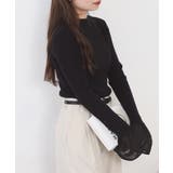 シアーカフスフレアスリーブハイネックニットプルオーバー | atONE | 詳細画像18