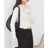 シアーカフスフレアスリーブハイネックニットプルオーバー | atONE | 詳細画像2