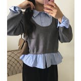 グレー | レイヤード風プルオーバートップス | atONE