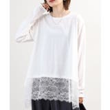 裾レースイレヘムTシャツ | atONE | 詳細画像9 