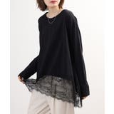裾レースイレヘムTシャツ | atONE | 詳細画像5 
