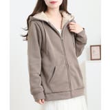 裏ボアジップアップパーカー | atONE | 詳細画像11 