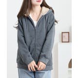 裏ボアジップアップパーカー | atONE | 詳細画像18 