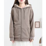 裏ボアジップアップパーカー | atONE | 詳細画像21 