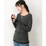 フェイクレイヤードロングTシャツ | atONE | 詳細画像31