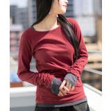 ワイン | フェイクレイヤードロングTシャツ | atONE