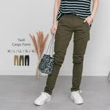 カーキ | ツイルカーゴパンツ | atONE