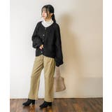 カラーツイルワイドパンツ ゆったり リラックス | atONE | 詳細画像16