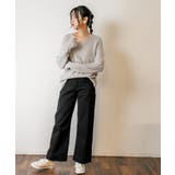 カラーツイルワイドパンツ ゆったり リラックス | atONE | 詳細画像24