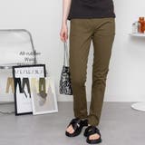カーキ | オールラバーウエストスリムパンツ スキニー ゆったり | atONE