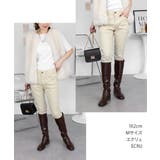 フロントジッパーツイルスキニーパンツ スリム ゆったり | atONE | 詳細画像4 