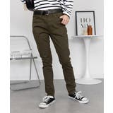 フロントジッパーツイルスキニーパンツ スリム ゆったり | atONE | 詳細画像15 