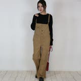 ツイルサロペットワイドパンツ レディースファッション通販 M | atONE | 詳細画像9