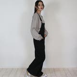 ツイルサロペットワイドパンツ レディースファッション通販 M | atONE | 詳細画像13