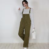 ツイルサロペットワイドパンツ レディースファッション通販 M | atONE | 詳細画像15