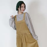 ストレッチコーデュロイ胸当てジャンスカ | atONE | 詳細画像18