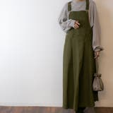 マキシ丈フレアサロペスカート | atONE | 詳細画像18 