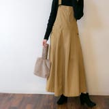 マキシ丈フレアサロペスカート | atONE | 詳細画像25 