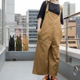 ベージュ | アシメサスペンダーサロペットパンツ | atONE