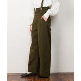 サスペンダー付きハイウェストツイルパンツ | atONE | 詳細画像24 