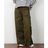 カーキ | ウエストゴムストレッチツイルベイカーパンツ | atONE