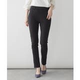 ブラック | 紐付きウエストゴムツイルパンツ | atONE