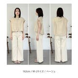 麻綿ドローストリングスノースリーブシャツ | atONE | 詳細画像17