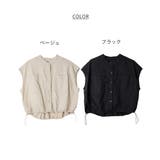 麻綿ドローストリングスノースリーブシャツ | atONE | 詳細画像18