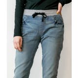 ウエストリブデニムパンツ デニムカーゴジョガーパンツ ストレッチ | atONE | 詳細画像15