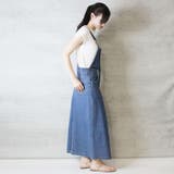 デニムマキシ丈スカートサロペット | atONE | 詳細画像19