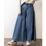 デニムバギーパンツ ゆったりだけどお洒落なワイドデニム デニム | atONE | 詳細画像10