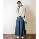 デニムバギーパンツ ゆったりだけどお洒落なワイドデニム デニム | atONE | 詳細画像15