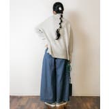 デニムバギーパンツ ゆったりだけどお洒落なワイドデニム デニム | atONE | 詳細画像16