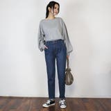 微起毛デニムテーパードパンツ デニム パンツ | atONE | 詳細画像12