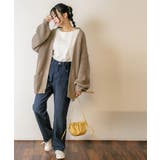 デニムハイライズ デニムストレートパンツ 程よくゆるっとしたルーズシルエット | atONE | 詳細画像24