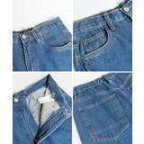 ハイウェストロールアップデニムパンツ ハイウエストでお洒落に体型カバー | atONE | 詳細画像9