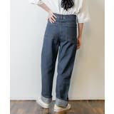 ハイウェストロールアップデニムパンツ ハイウエストでお洒落に体型カバー | atONE | 詳細画像15