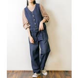 デニムノースリーブマキシパンツ レディースファッション通販 キャミ | atONE | 詳細画像23 