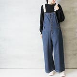 配色ショルダーデニムサロペットパンツ | atONE | 詳細画像6