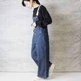 配色ショルダーデニムサロペットパンツ | atONE | 詳細画像7