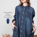 ヴィンテージ加工デニムワンピース | atONE | 詳細画像1 