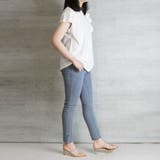 裾パール付きウエストゴムデニムスリムパンツ | atONE | 詳細画像20 